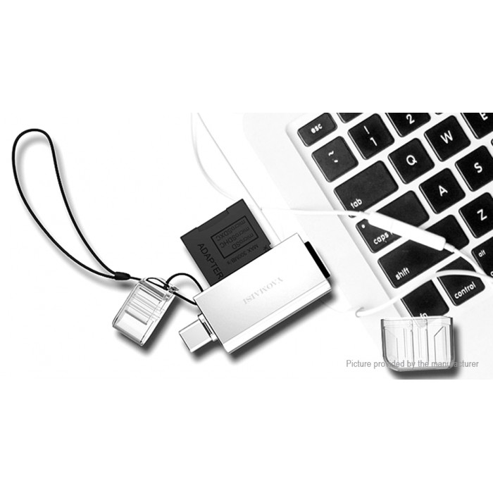 YAOMAISI Q25 USB 3.0 + USB-C Card Reader Converter Adapter